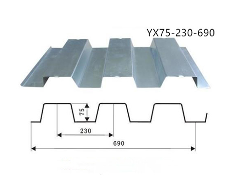 YX75-230-690开口楼承板